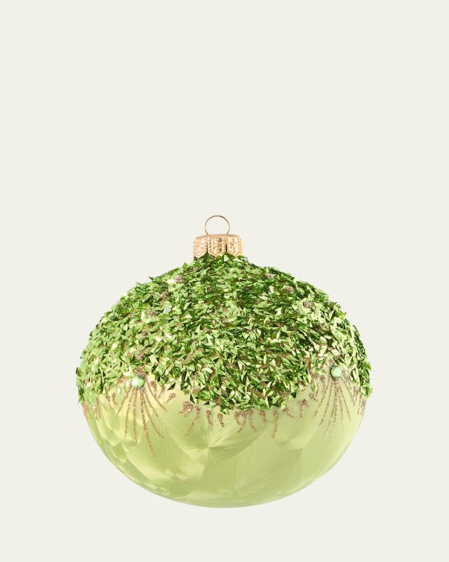 Green Ice Ball Ornament